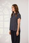 GEO DOT BLOUSE - black dot